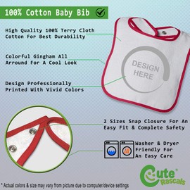 Toddler & Baby Bibs Burp Cloths Soccer I Love Watching Soccer with My Daddy Cotton Baby Items for Baby Girl & Boy White Red Design Only