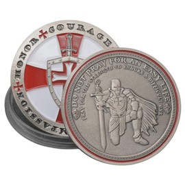 Knight Templar Prayer Coin Armor of God Challenge Coin Religious Person Gifts