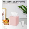 Livelab Tissue Box Cover with Base - Square Plastic Holder,
