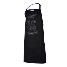 Tramontina 26466/100 Churrasco Apron, 100% Cotton, Black, Durable, Lightweight, For Camping, Outdoors, Work, Made in Brazil