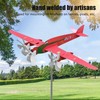 Qcwwy Airplane Windmill Metal 3D Red Rustproof Aircraft Wind Chime