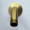 Brushed Gold Rain Shower Head Arm Wall Mount Extension for