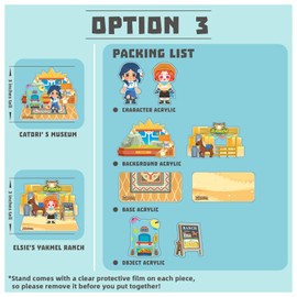 Pathea My Time at Sandrock - Soporte de Figura de acción, Cifras de Anime de acrílico con múltiples escenas, Adornos de cartón, Modelo de colección de Recorte de Juguete, decoración de computadora,