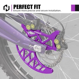 NICECNC Purple Rear Brake Disc Guard Protector Dual Caliper Mounting Designed Compatible with Surron Light bee X/S/ L1E Compatible with Segway X160 X260 See Fitmnet