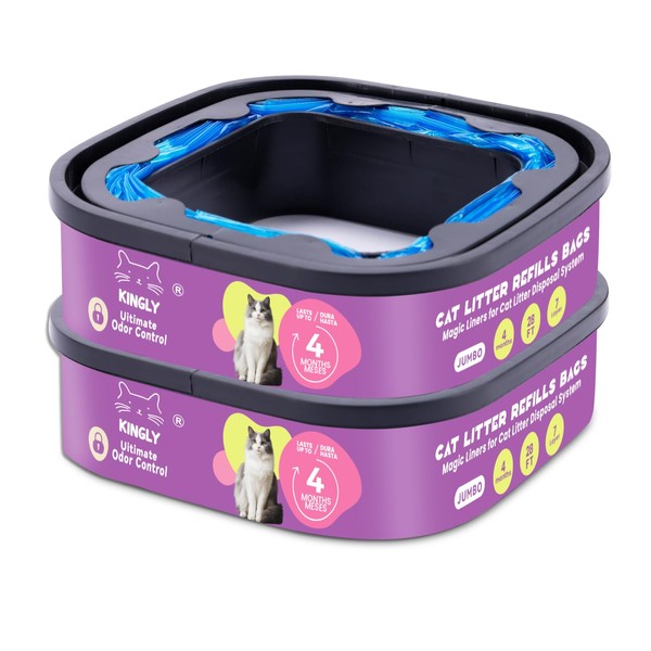 Premium Cat Litter Refill Bags |Jumbo 28FT 2-Pack | Lasts