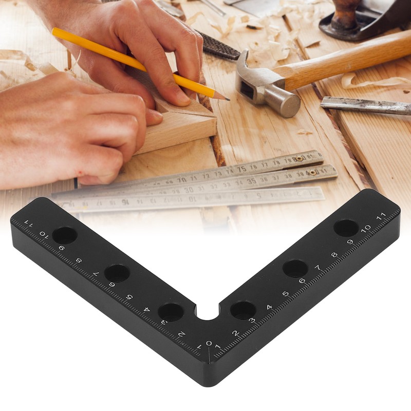 2Pcs Positioning Square 120mm 90 Degree Clamp Metric Scale Tool