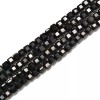 Black Tourmaline Faceted Cube Beads Size 4mm 15.5'' Strand (4mm)