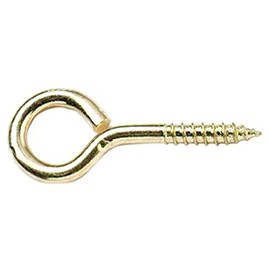 Merriway BH03581 (4 Pcs) EB 75mm (3 inch) Steel Screw In Eye Brass Plated - Pack of 4 Pieces