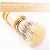 TOVINANNA 2 Pack Shave Brush Men's Haircare Wood Handle Beard