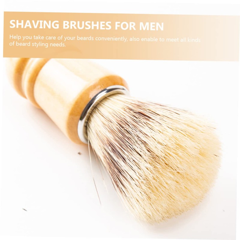 TOVINANNA 2 Pack Shave Brush Men's Haircare Wood Handle Beard