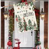 Christmas House Flag 28x40 Inch Large Winter Pine Trees Farmhouse