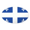 CafePress Quebec Flag Oval Car Bumper Sticker