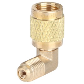 Brass Air Conditioning Adapter Male Thread 1/4 to Female Thread 5/16, Strong and WearResistant for Air Conditioner, Refrigeration or Water Pipes