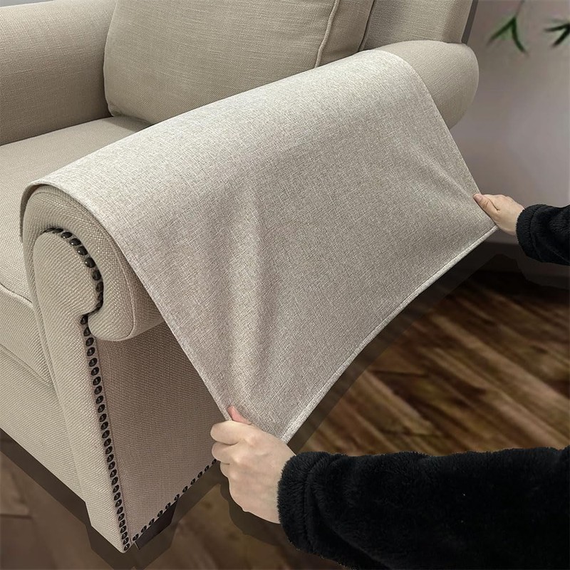 NOYOURS Couch Arm Covers, Anti-Slip Sofa Armrest Cover for Recliner,