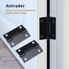 Antrader Folding Hinge, Cabinet Gate Closet Door Hinge 1-1/2'' Long