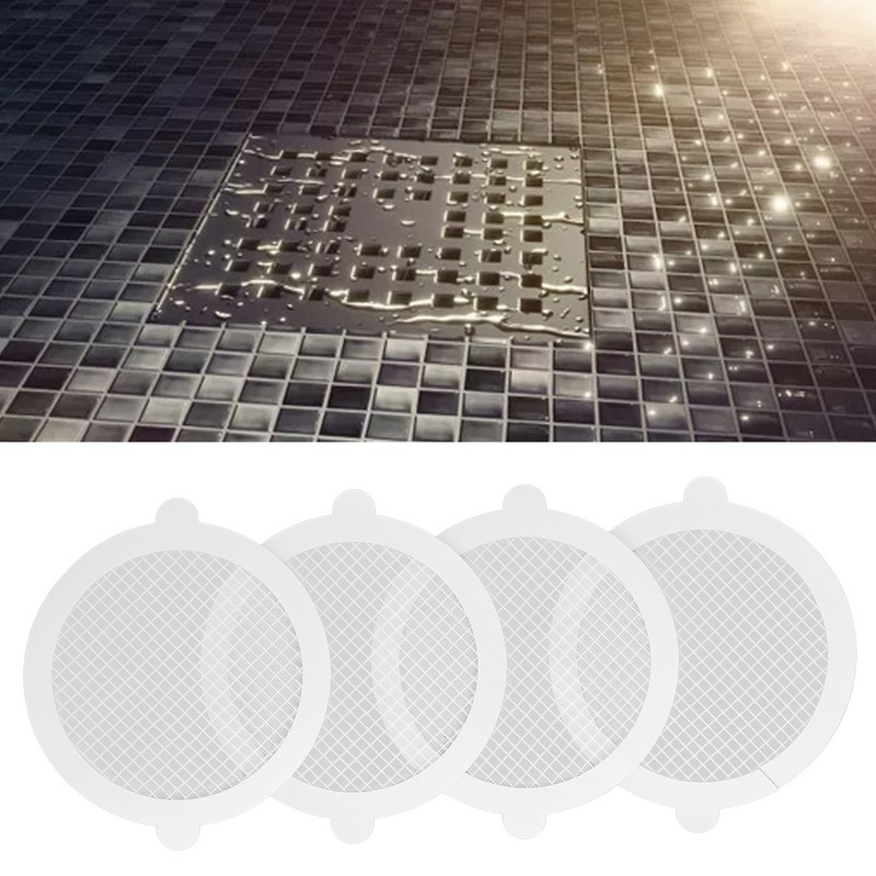 50Pcs Shower Drain Hair Catcher Fiberglass Practical Convenient Dense Mesh