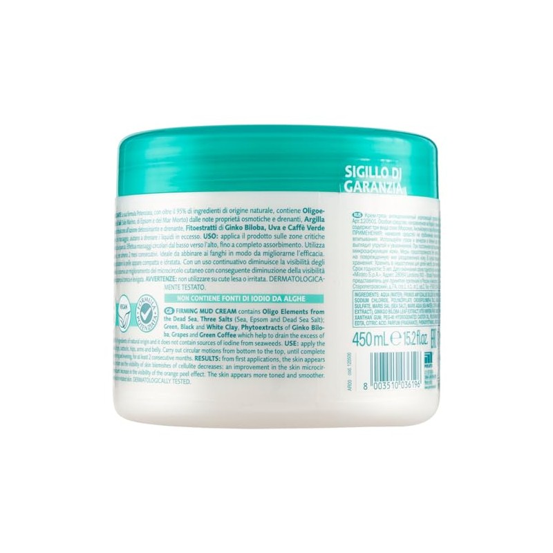 GEOMAR | Crema Fango Rassodante, Senza Risciaquo, Made in Italy,