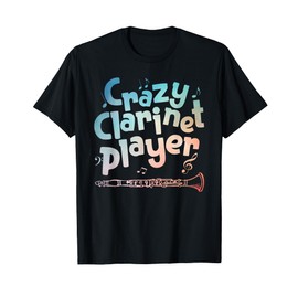Funny Clarinet Player Art For Men Women Band Geek Jazz Music T-Shirt