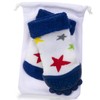 Nuby Soothing Teether Sock, Blue Stars, 5"