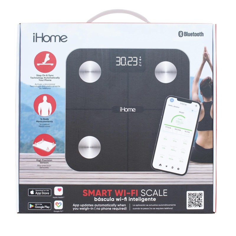 iHome Digital WiFi Smart Scale for Body Weight, Weight Scale,