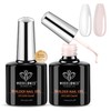 Modelones Builder Gel Set, 2 Pcs 10ml Clear Pink Builder