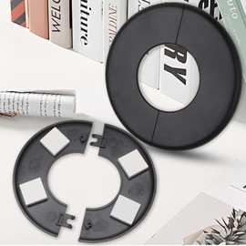 Murtenze 2PCS Wall Split Flange, Self Adhesive Round Escutcheon Plate Wall-mounted Pipe Hole Cover Buckles Design for 2.5"/64mm Diameter Pipe