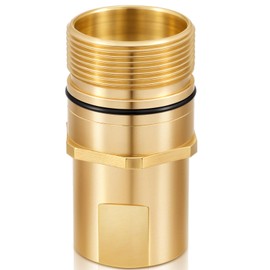 Otoolling Wet-line Wing Nut Hydraulic Quick Disconnect Male Coupler, Heavy Duty Brass for Live Dump Trailer Hydraulic Systems(1" Npt)