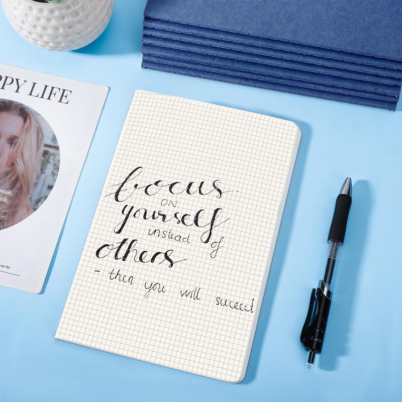 Yarotm Notebook Dotted A5 Pack of 8 Notepad 14 x