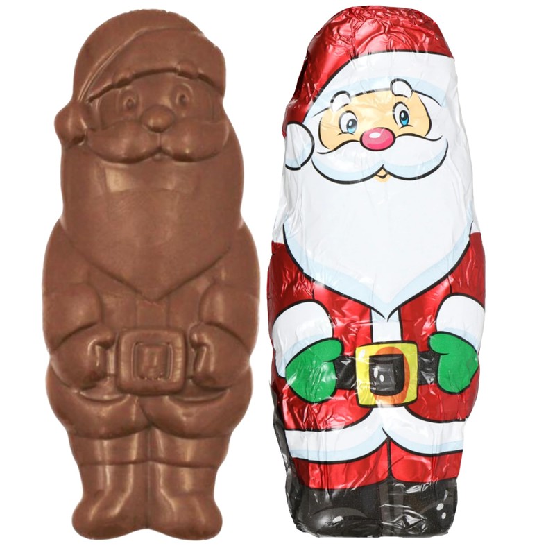 Sweetzo Festive Christmas Candy Bars, Snowman and Santa Shaped Solid