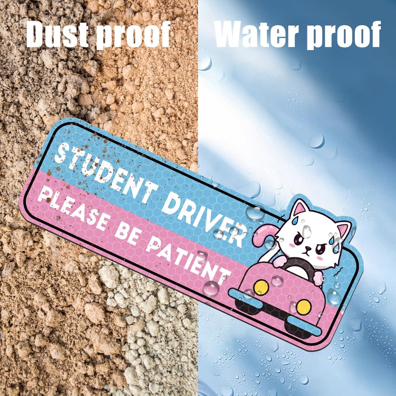 CNhoqc New Driver Car Magnet - 4pcs Cute Nervous Cat
