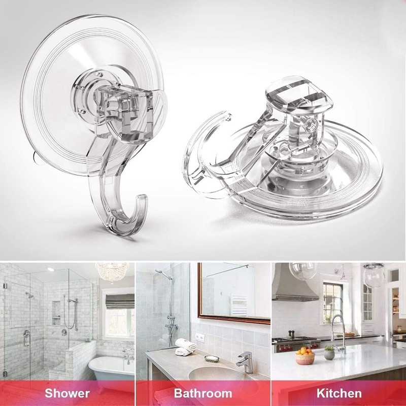 Elegear Pack of 6 Suction Cup Hooks Strong Max 3