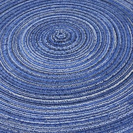 Wrapables® 15" Woven Round Placemats (Set of 6), Blue