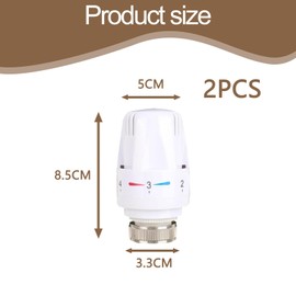 2 Pcs Radiator Valve Thermostatic, Radiator Thermostat Valve Head for Home Office Heating Systems
