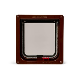 Cat Mate Lockable Cat Flap with Door Liner to 50mm, Brown