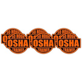 30 Hour OSHA Trained Hard Hat Sticker/Helmet Decal Label Lunch Tool Box Safety Stickers