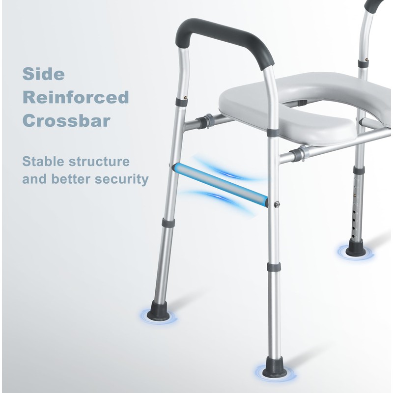 Deewow Raised Toilet Seat with Handles