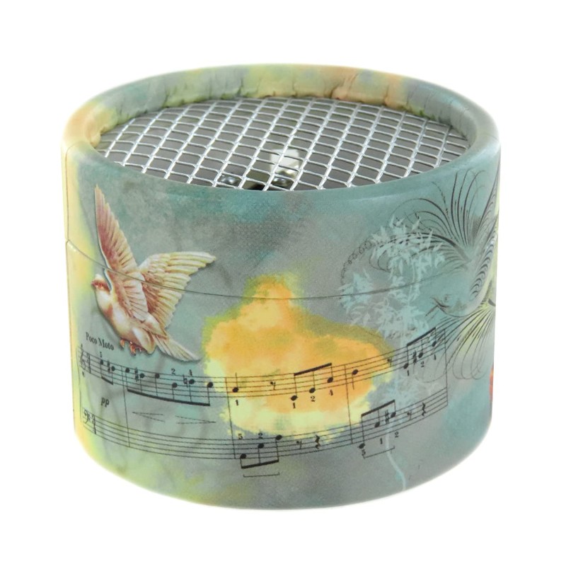 Round Hand-cranked Musical Box/Music Box Made of Reinforced Cardboard -