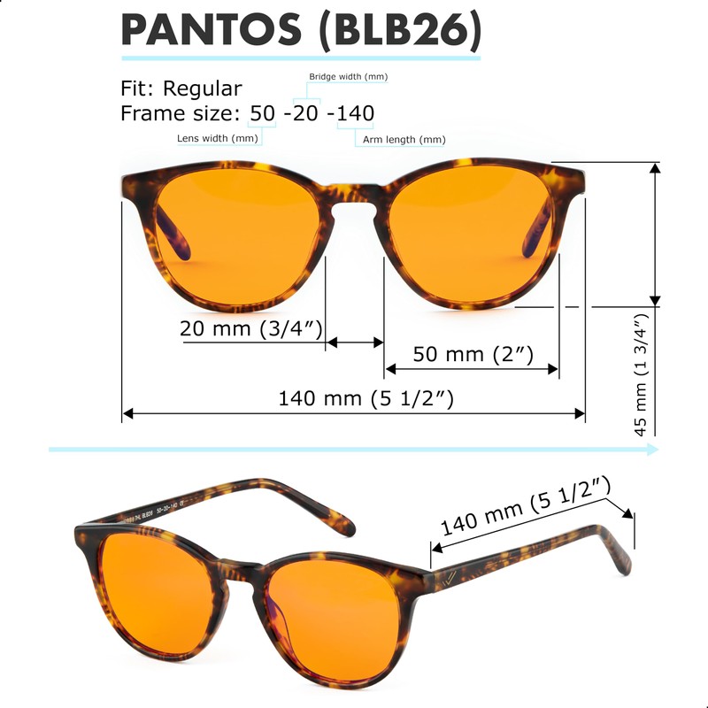 Orange Blue Light Blocking Glasses for Better Sleep - 99.5%