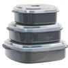 Reston Lloyd Nesting Microwave Containers, Set of 3, Adjustable Steam