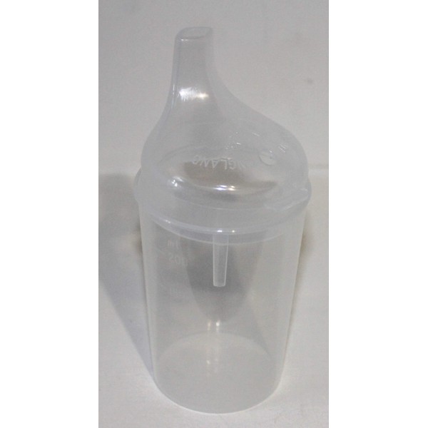 Clear, Plastic, Drinking Cup with Wide Spout. Ideal for Those who Struggle with Solid Foods, Elderly, Less able