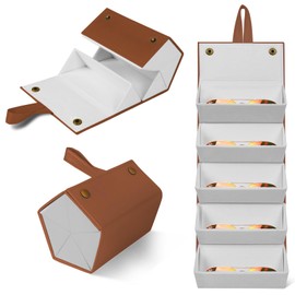 Ticacos Travel Sunglasses Organizer, Sunglasses Travel Case for Multiple Pairs, Multiple Glasses Travel Case for Women, Men (Brown)