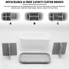Toothbrush Holder with Anti-Slip,Plastic Detachable for Easy Cleaning Multi-Functional Storage,Large