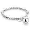 Meilanduo 925 Sterling Silver Women's 4MM/6MM Italian Bead Chain Bracelet