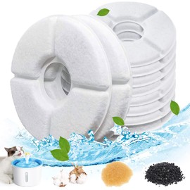 Dhohoo Cat Fountain Filter [Pack of 4], Drinking Fountain for Cat, Filter Cat Fountain, Replacement Filter Drinking Fountain for Cats and Dogs, Round, Drinking Fountain Filter for 2-2.5 L