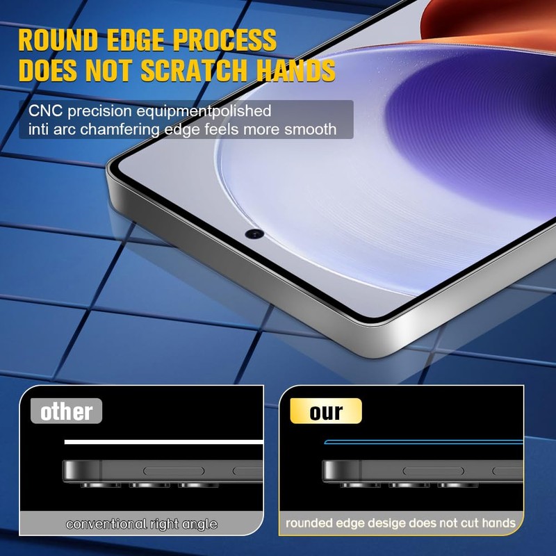 SunColorful 4 Pack Galaxy S25 Ultra Screen Protector,Full Coverage,9H Hardness