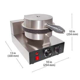 ALDKitchen Waffle Cone Maker | Waffle Iron with Nonstick Coating (1-Head)