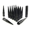 32 Pc Solid Spline Spike Lug Nuts Kit 14x2 Black