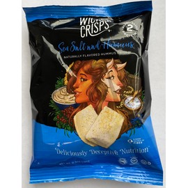 Baked Veggie Chips, Wicked Crisps - Sea Salt Hummus, Pea & Chickpea, Healthy Snack, Gluten-free, Low-fat, Non-GMO, Kosher, No Additives or Preservatives, 0.5 oz bags, (24 pack)