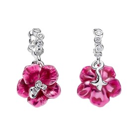 Yuscorai Hibiscus Charm For Bracelets And Necklaces Birthdays Jewelry Women's Bead Charms Valentine's Day And Mothers Day Charms