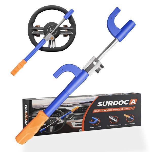 SURDOCA Car Steering Wheel Lock Anti-Theft Device, Steering Wheel Locks